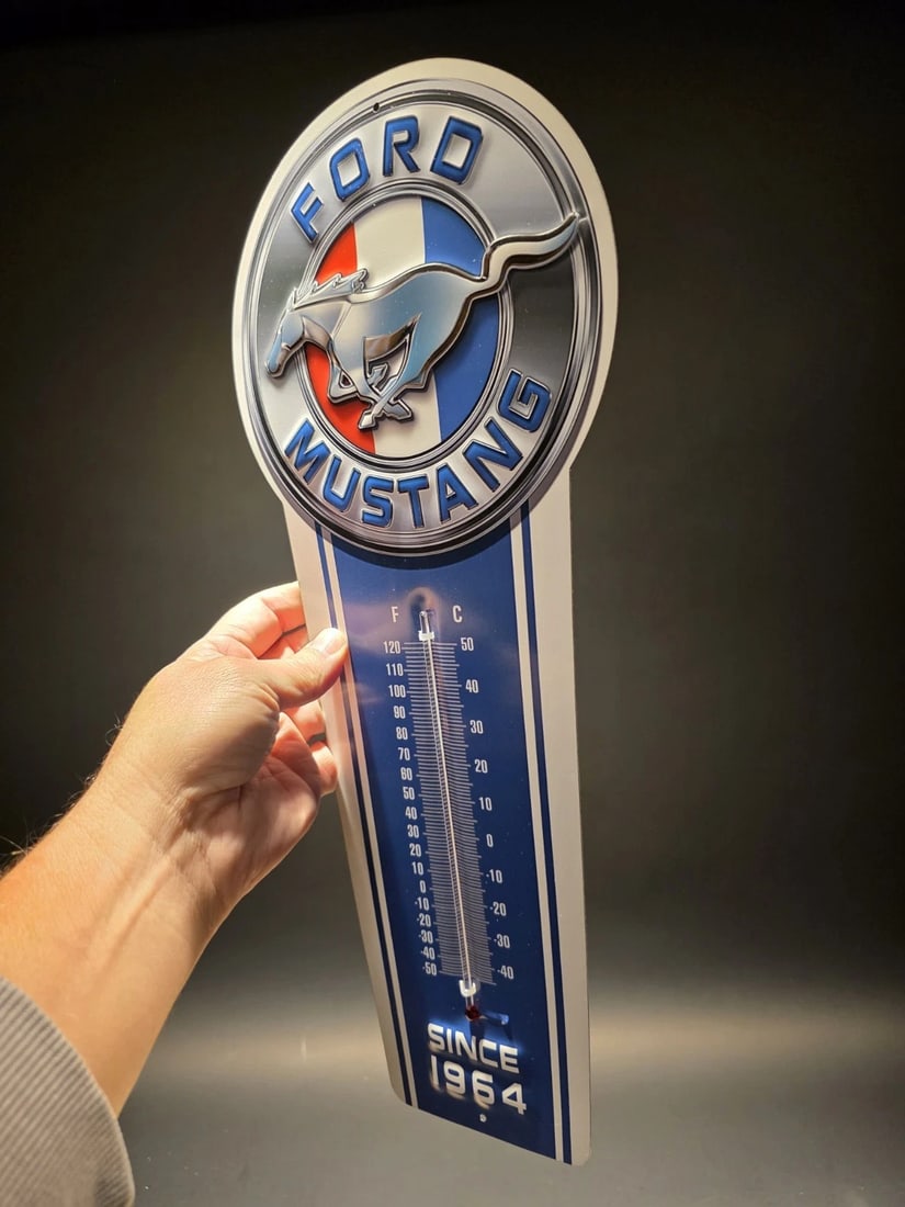 Ford Mustang American Thermometer Sign - 4