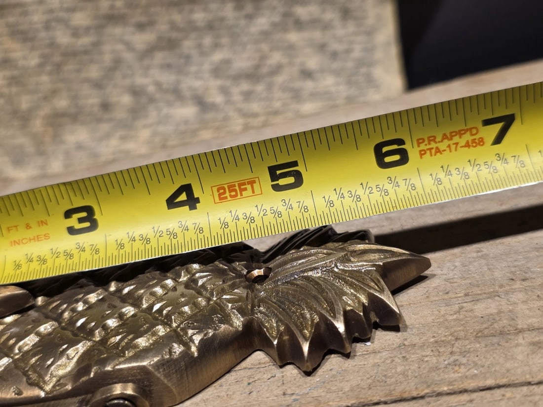 Solid Brass Pineapple Door Knocker Colonial Welcome Sign - 12