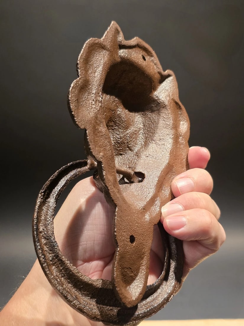 7" Lion Head Cast Iron Door Knocker - 6