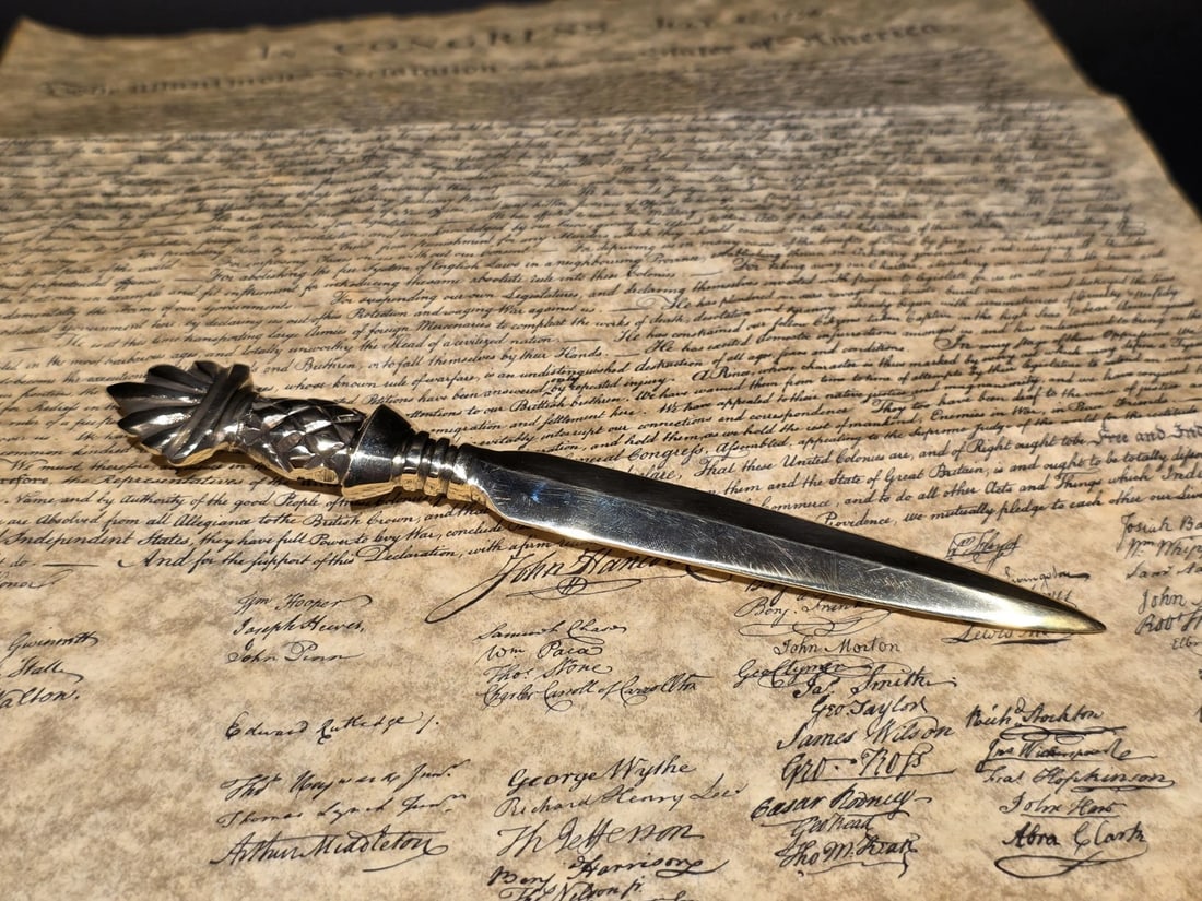 Brass Pineapple Handle Letter Opener - 10