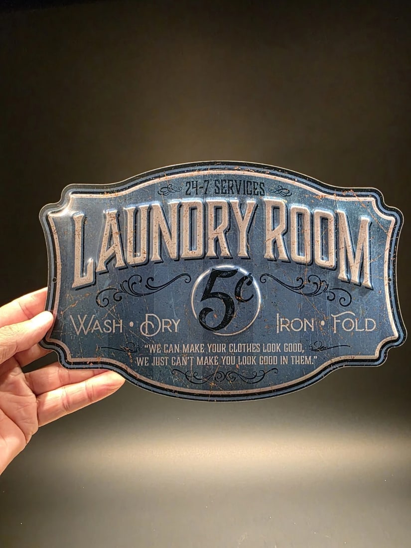 Metal Laundry Room Sign - 2