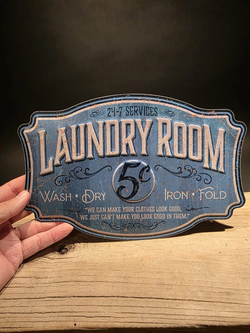 Metal Laundry Room Sign - 4