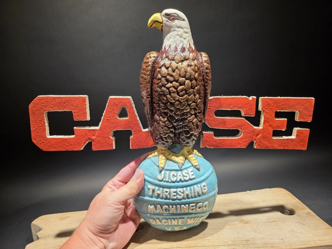 Cast Iron Case American Eagle Sign Plaque - 2
