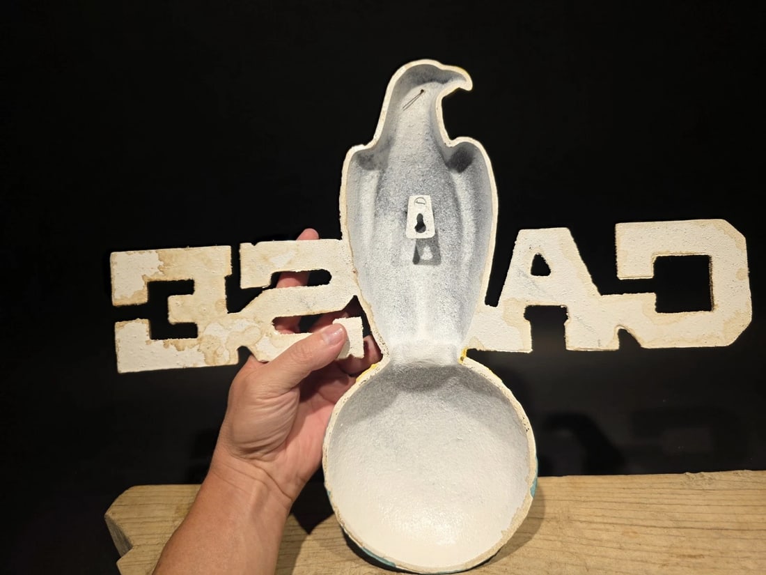 Cast Iron Case American Eagle Sign Plaque - 6