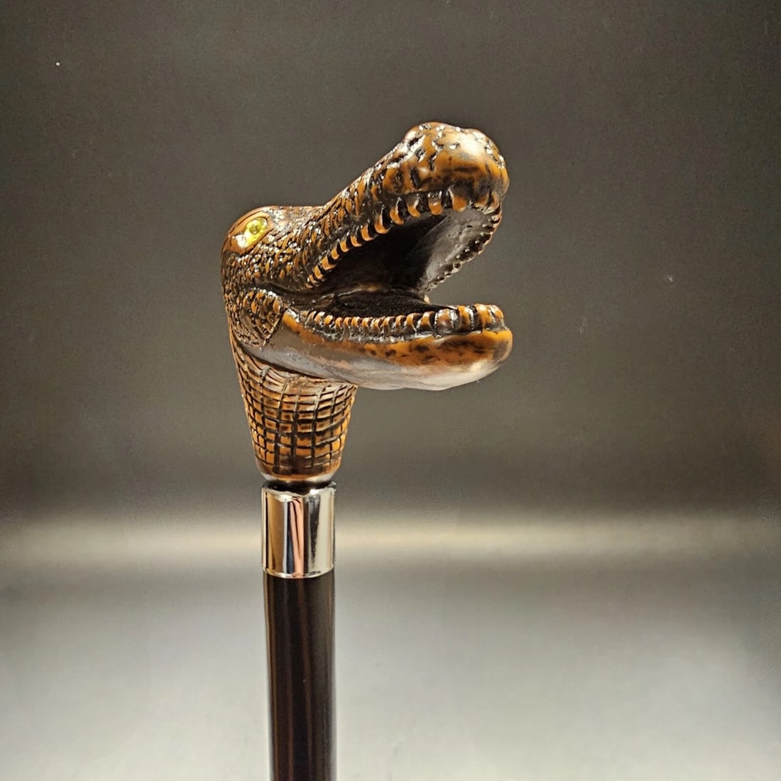 36" Gator Head Walking Stick Cane - 10