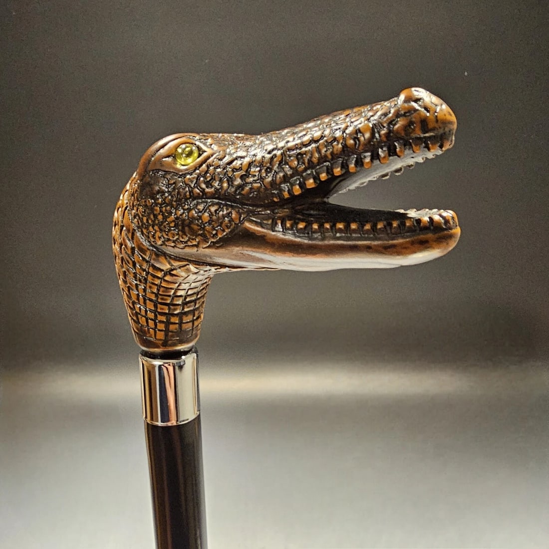 36" Gator Head Walking Stick Cane - 7