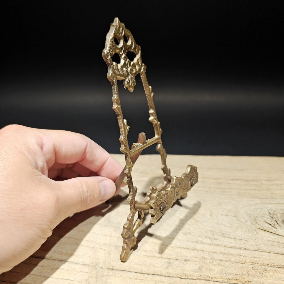 5" Miniature Brass Desk Easel - 13