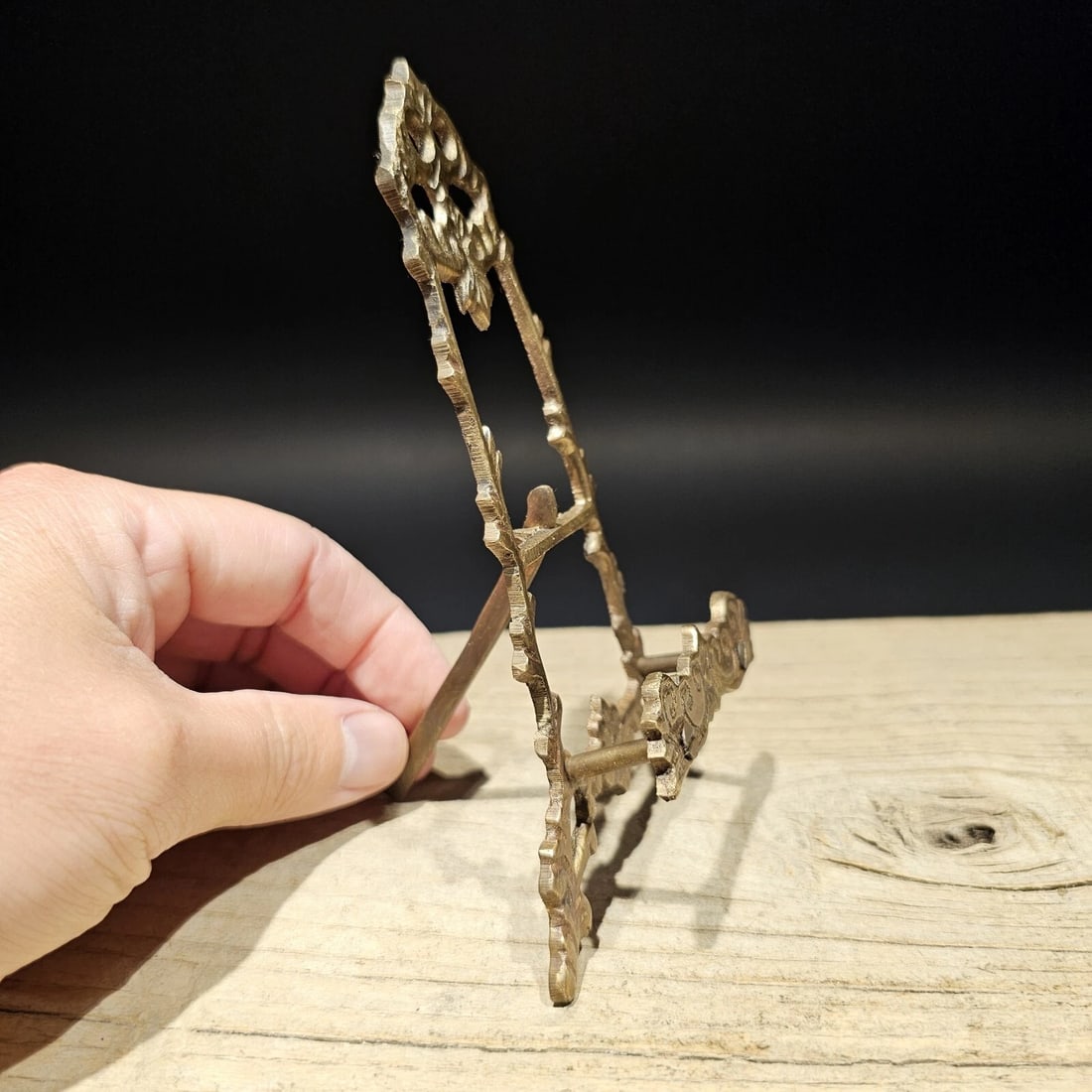 5" Miniature Brass Desk Easel - 2