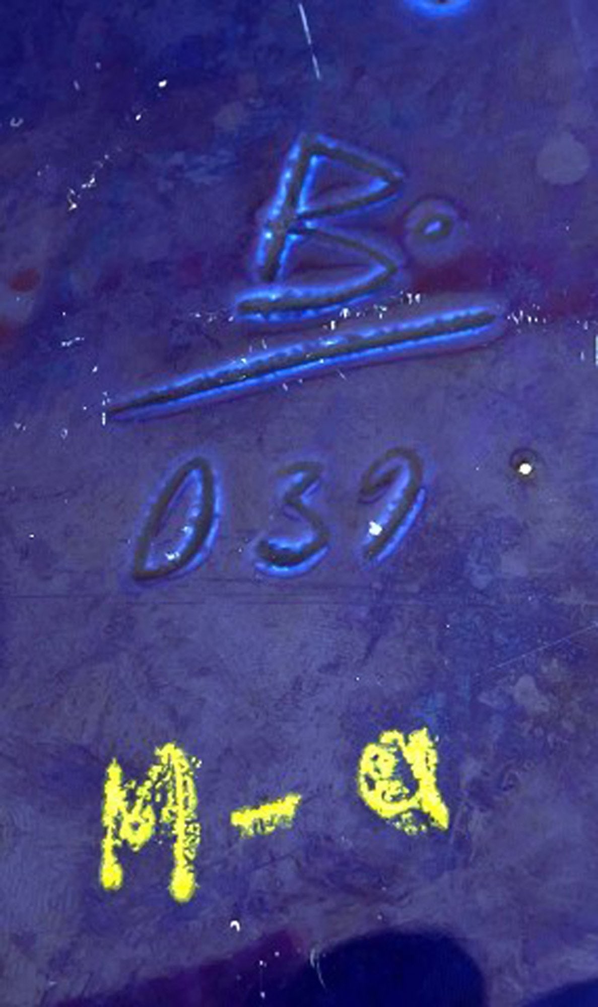 Gefle, Bo fajans bowl in modern design, blue-glazed. - 8