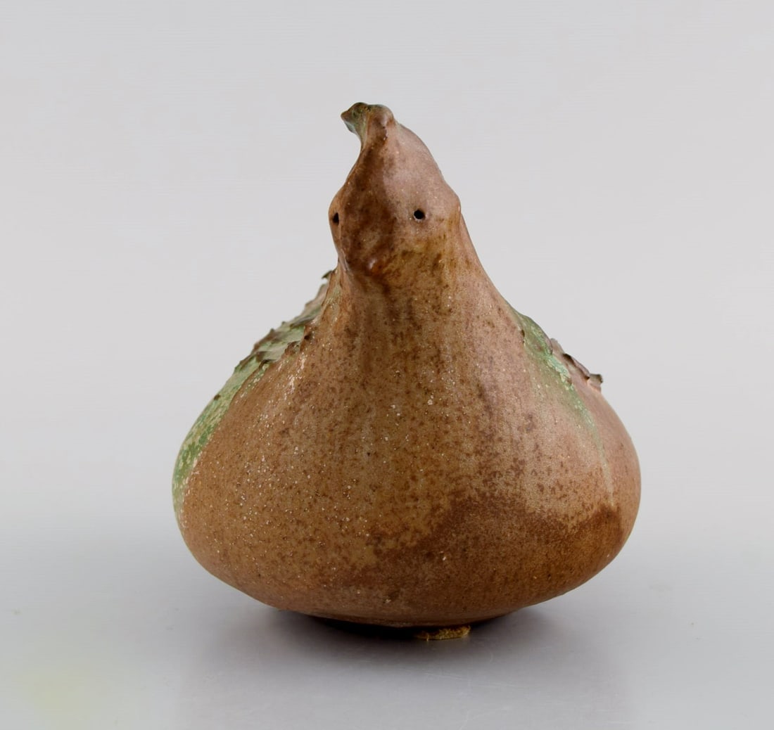 South African studio ceramist. Unique bird in glazed ceramics. Late 20th century. - 2