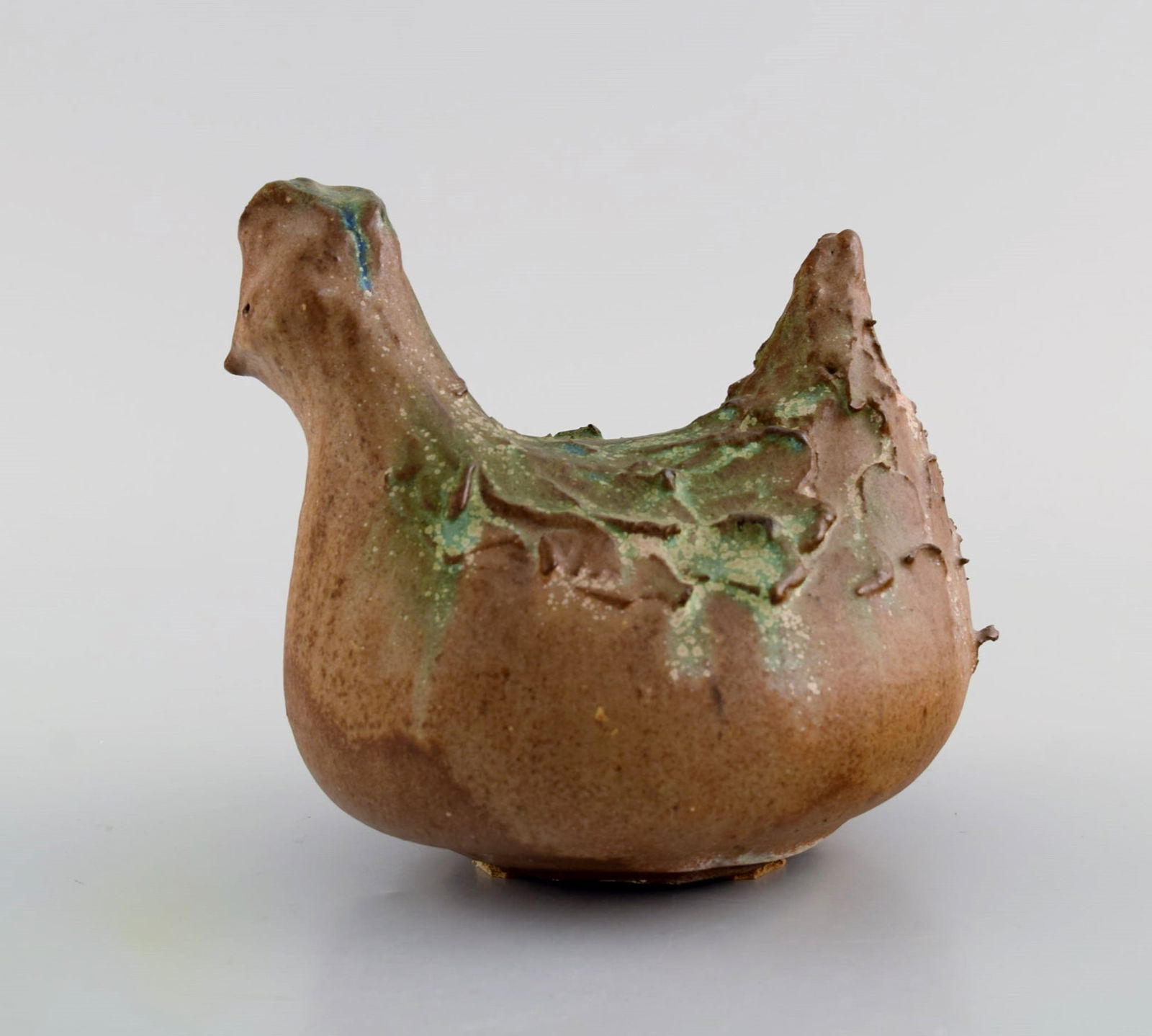 South African studio ceramist. Unique bird in glazed ceramics. Late 20th century. - 3