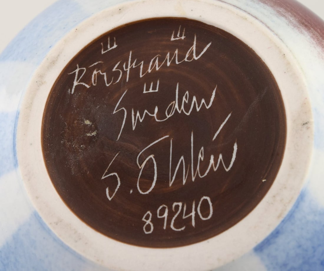 Suzanne Öhlén for Rörstrand. Lidded jar in glazed stoneware. Beautiful glaze in - 8