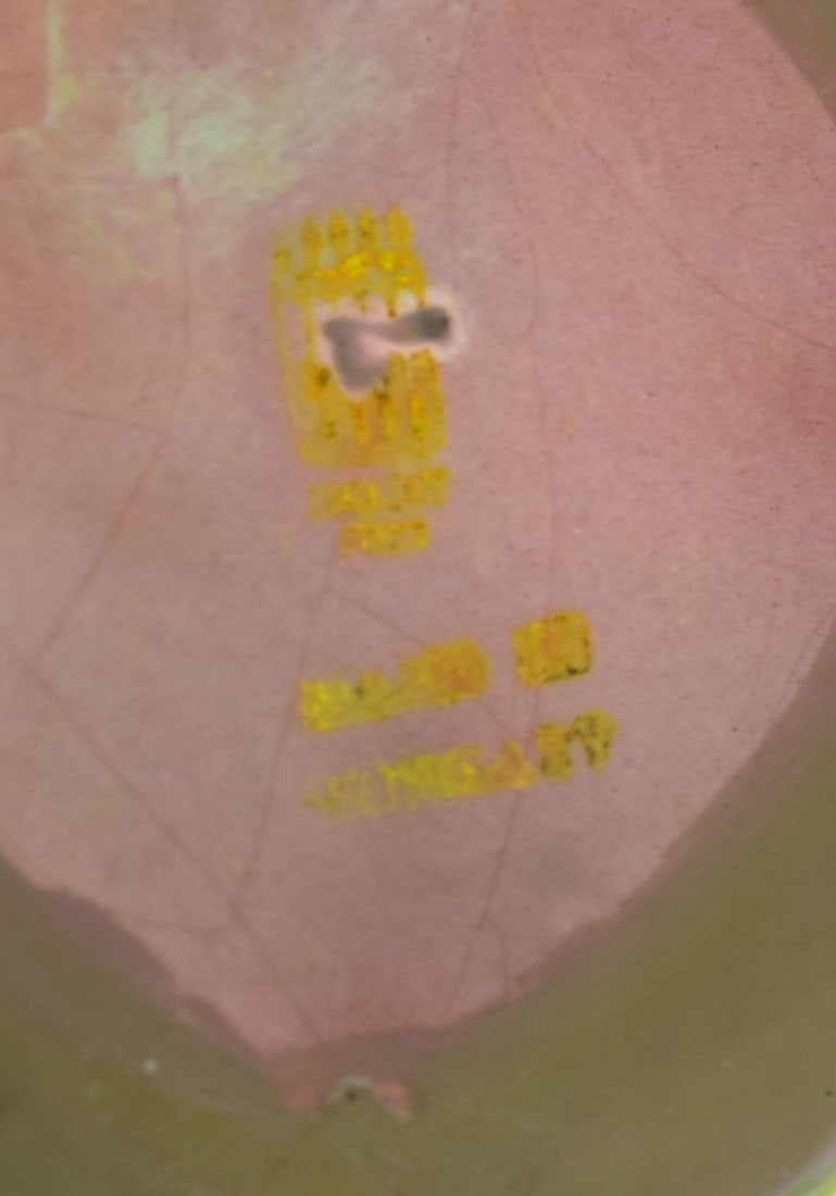 Zsolnay art nouveau vase in glazed ceramics modeled with sitting woman. Beautiful luster glaze. - 6