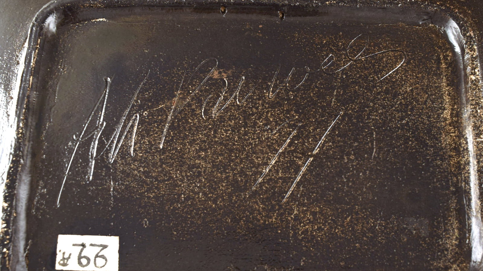 Achiel Pauwels (b. 1932), Belgium. Unique dish in glazed hand-painted ceramics. Naked woman and - 6