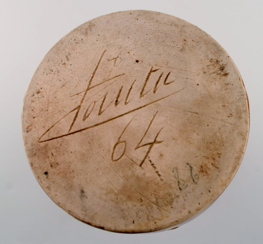 Leon Pointu (1879-1942), France. Large art deco vase in glazed stoneware. Beautiful cream-colored - 6