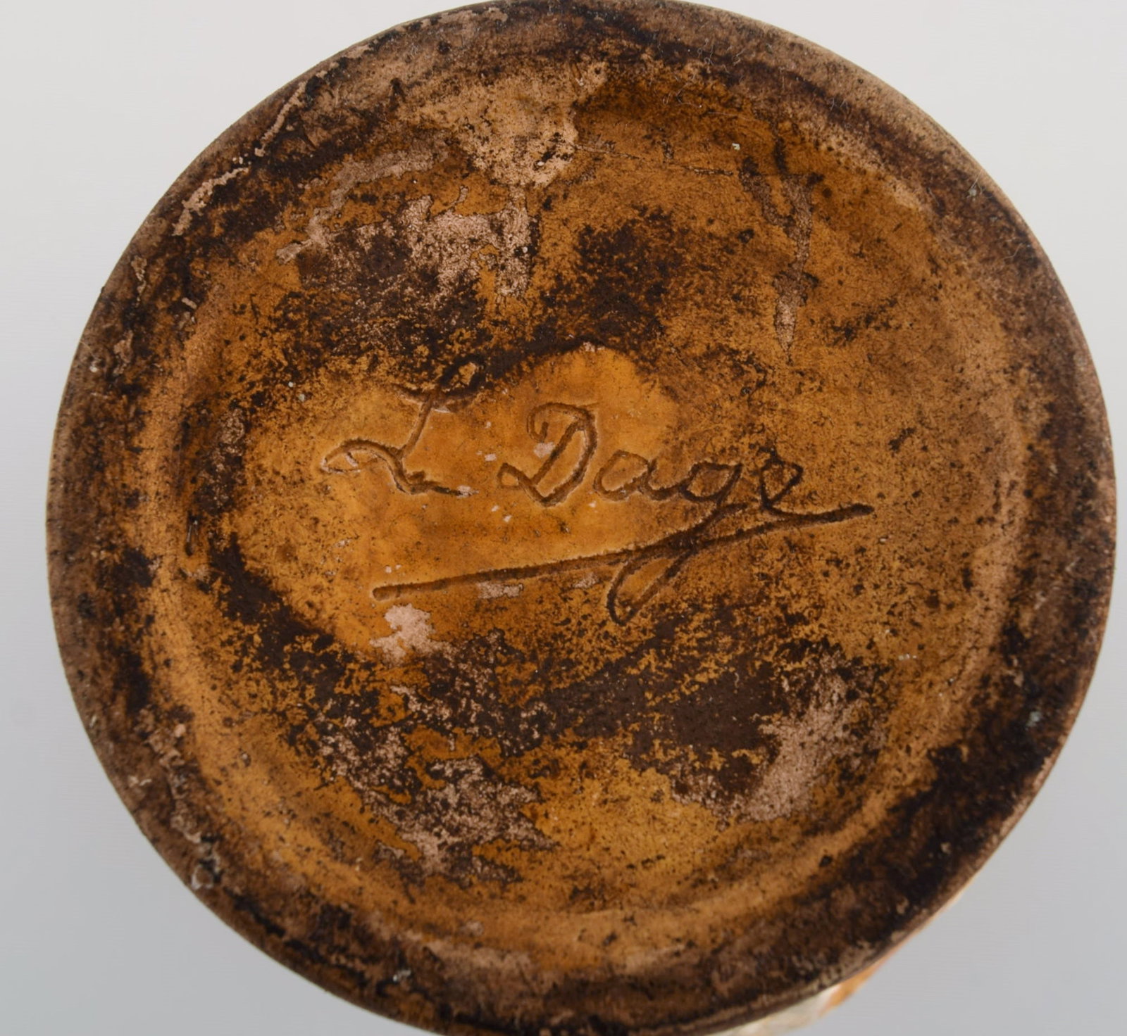 Louis Dage (1885-1961), French ceramist. Unique vase in glazed ceramics. Beautiful glaze in brown - 6