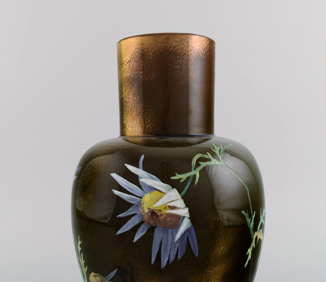 Clément Massier for Golfe Juan. Antique vase in glazed ceramics. Beautiful luster glaze with - 6