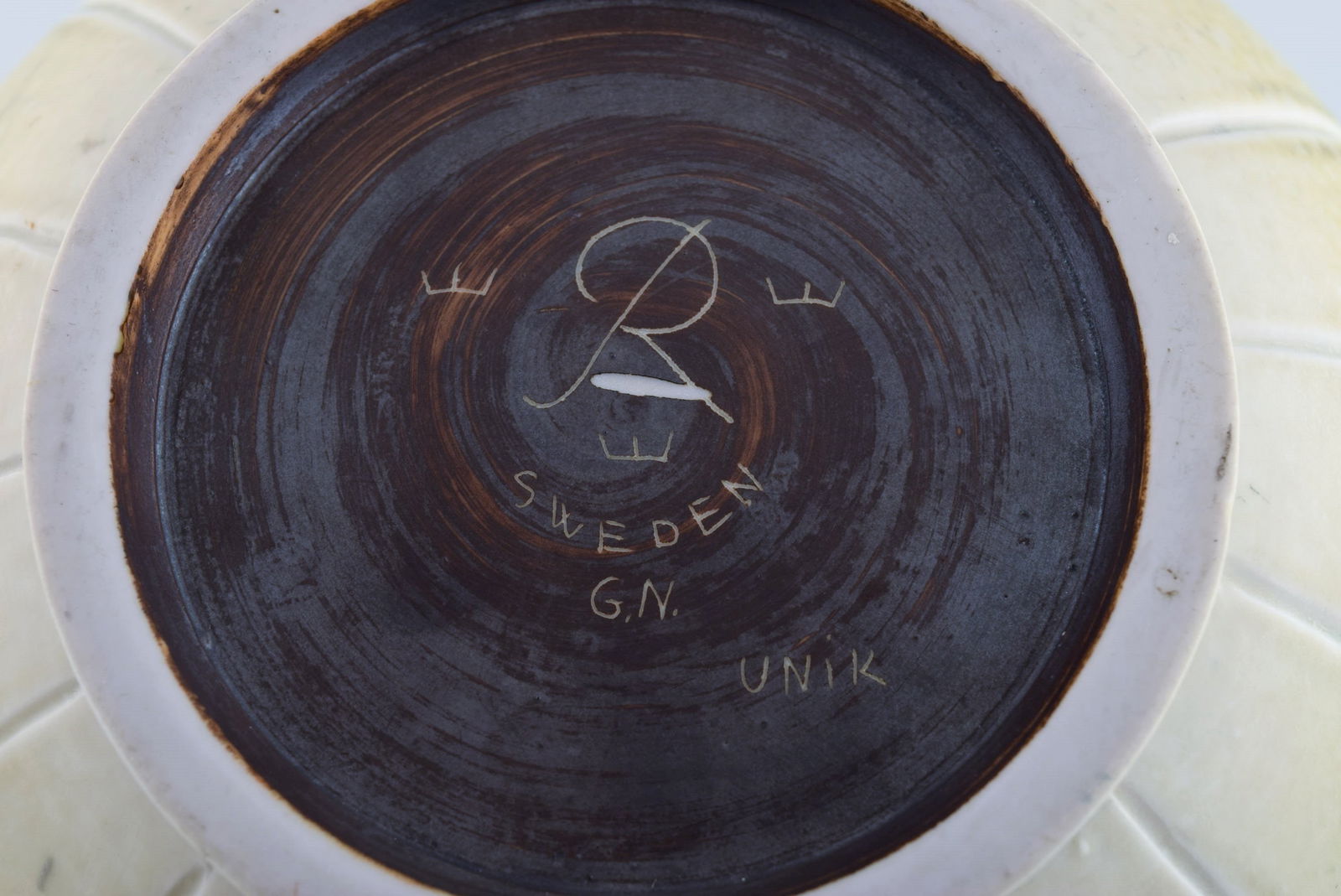 Gunnar Nylund for Rörstrand. Large rare unique Air Force vase in glazed stoneware. Swedish - 8