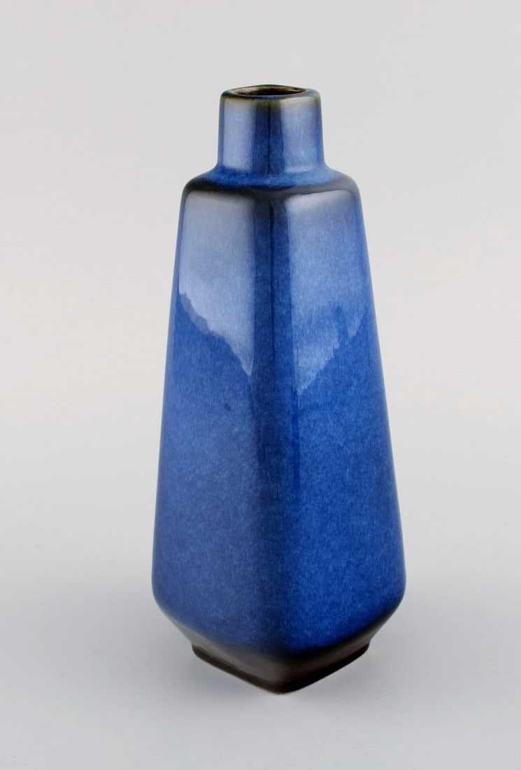 Sven Jonson for Gustavsberg. Lagun vase and bowl in glazed stoneware. Beautiful glaze in shades of - 2