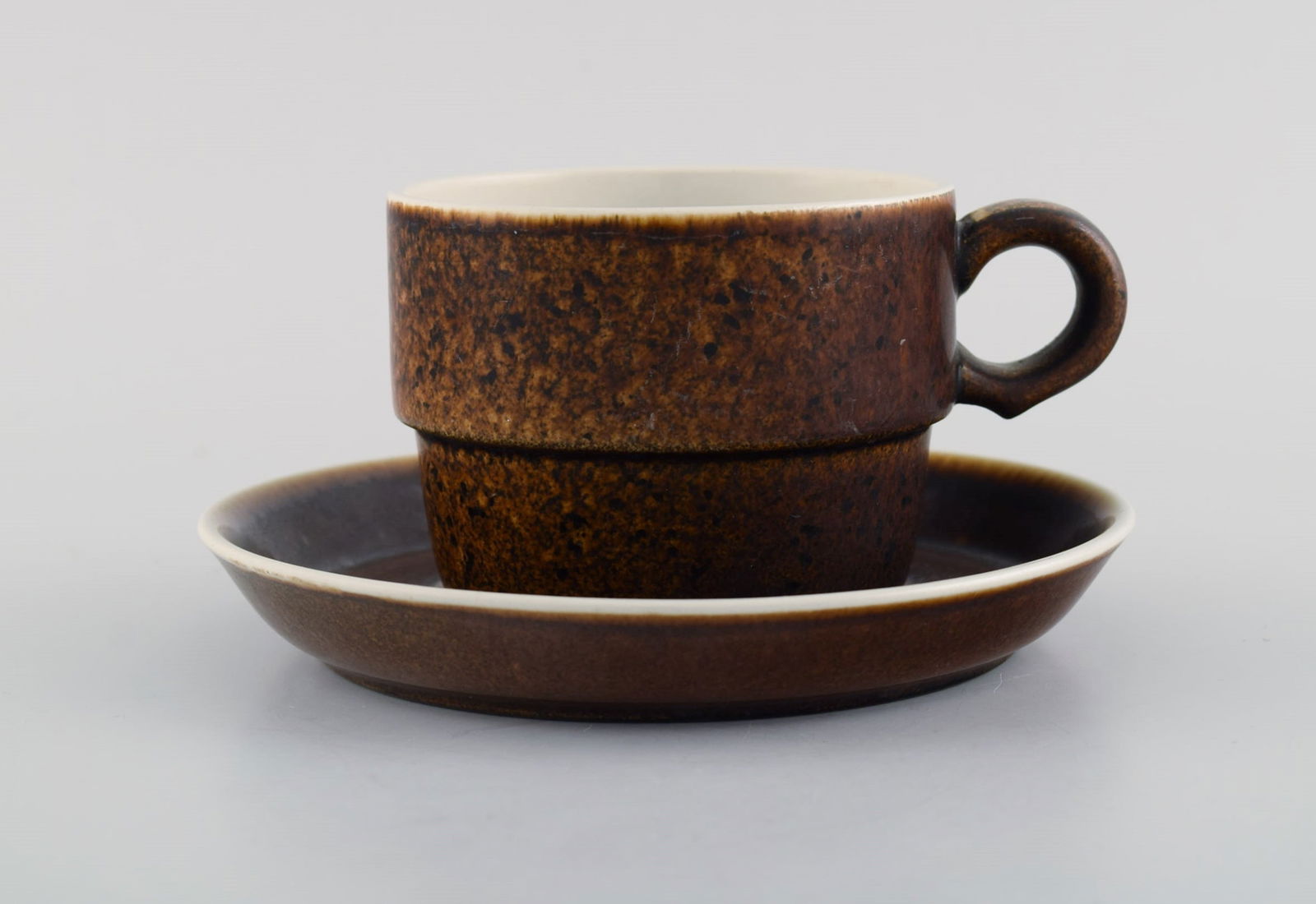 Stig Lindberg for Gustavsberg. Coq Tea service for six people. Rustic design, 1960s. - 4