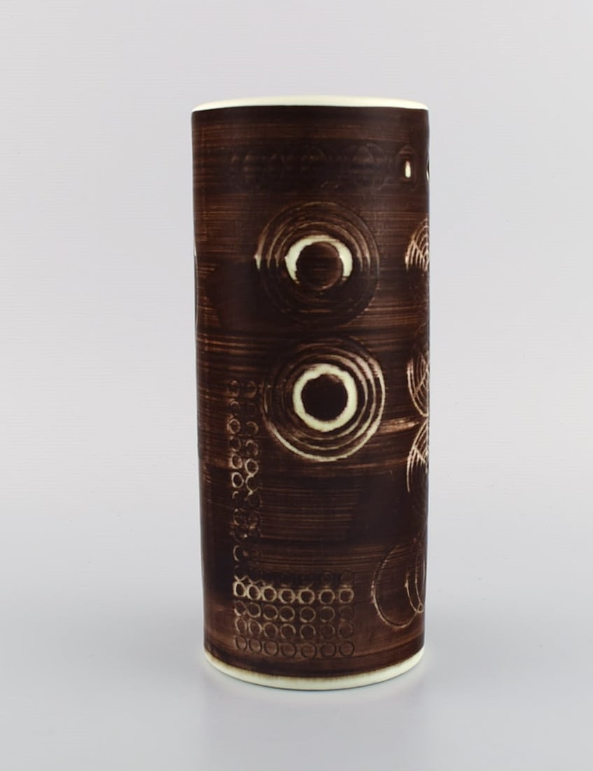 Olle Alberius for Rörstrand. Sarek vase in hand-painted glazed ceramics. Swedish design, 1960 / - 2