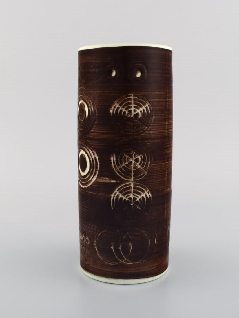 Olle Alberius for Rörstrand. Sarek vase in hand-painted glazed ceramics. Swedish design, 1960 / - 5