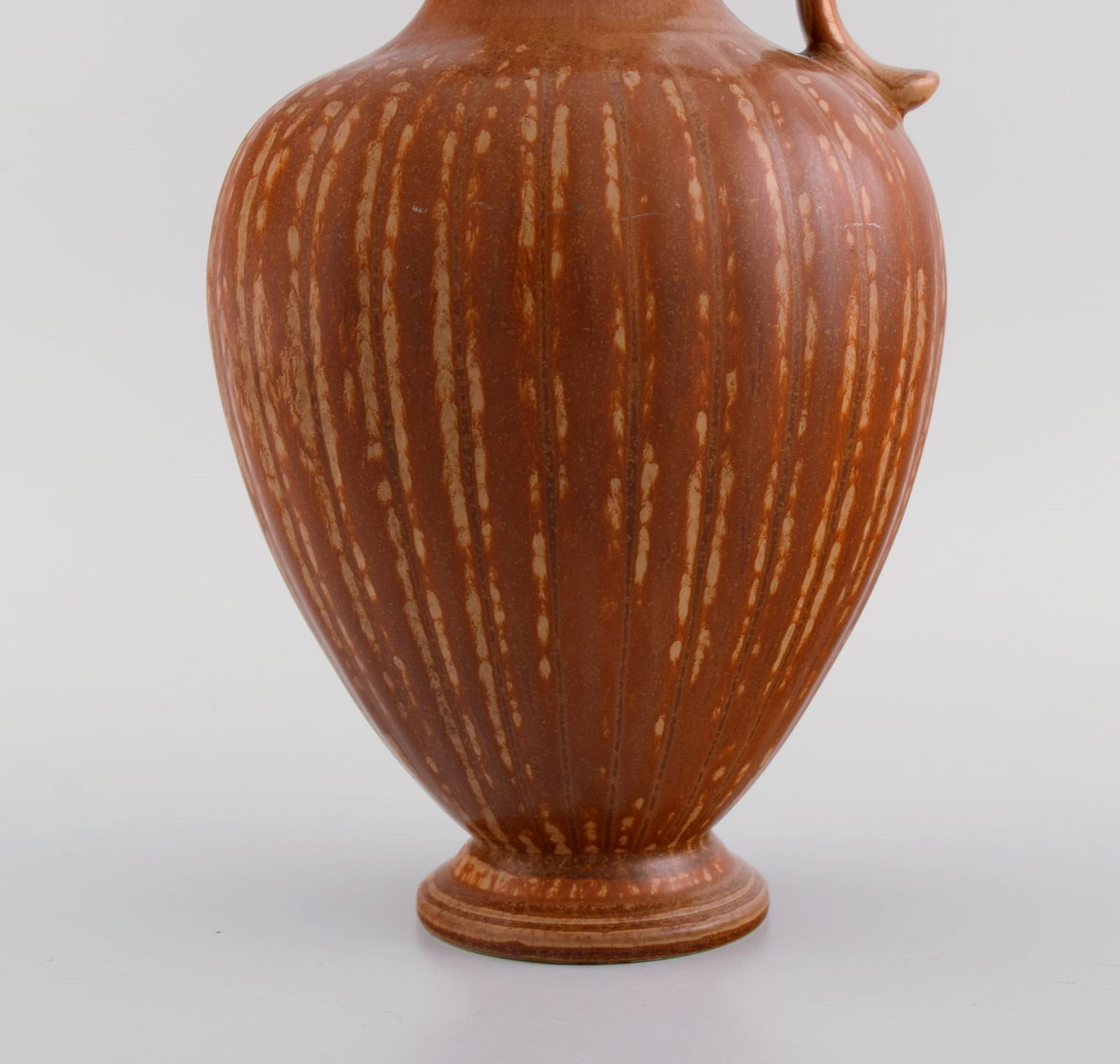 Gunnar Nylund for Rörstrand. Large vase with handle in glazed stoneware. Beautiful glaze in - 3
