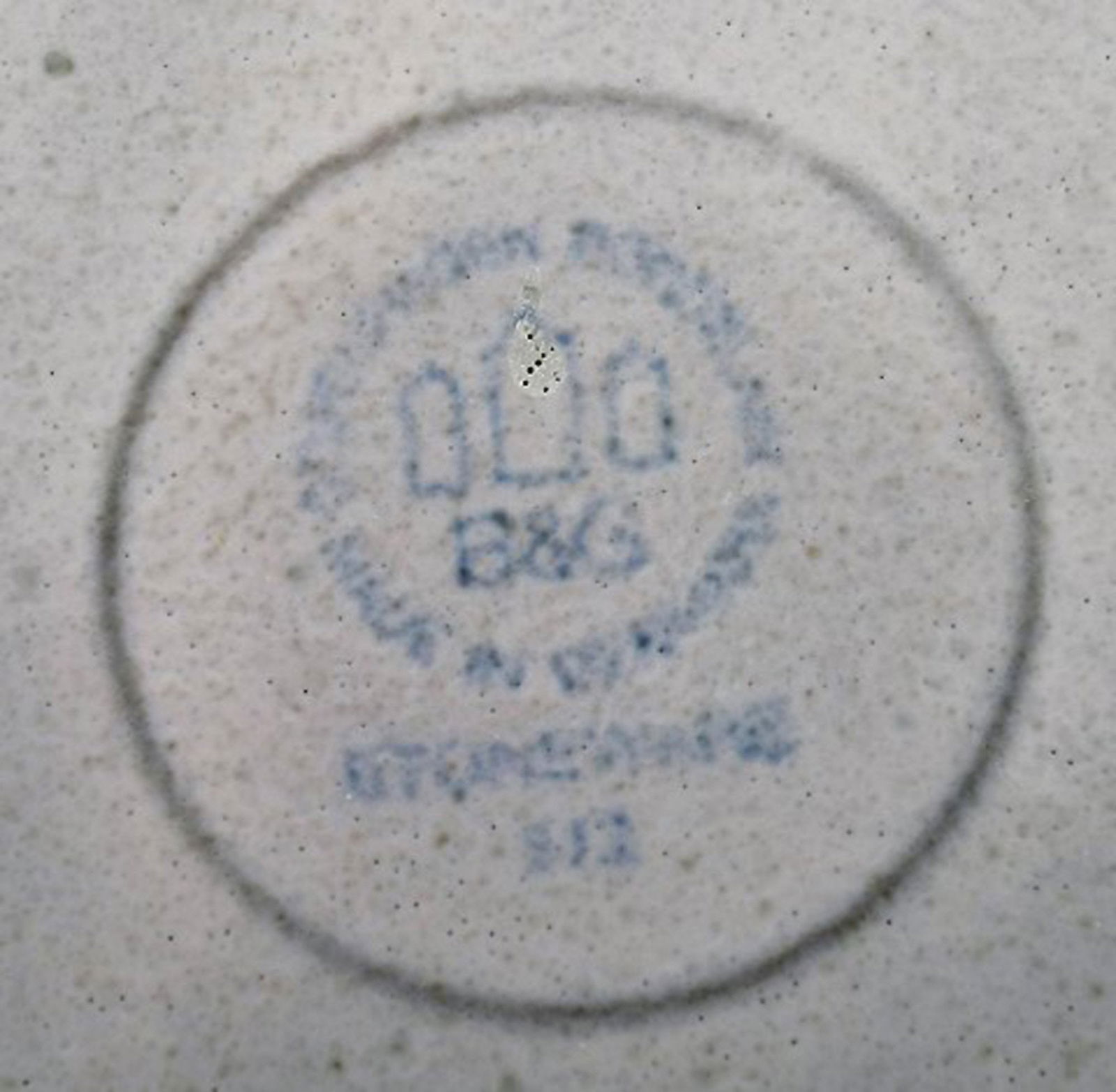 Bing & Grondahl number 312. Bowl with handles. B & G Grey Cordial Quistgaard Nissen Kronjyden - 4