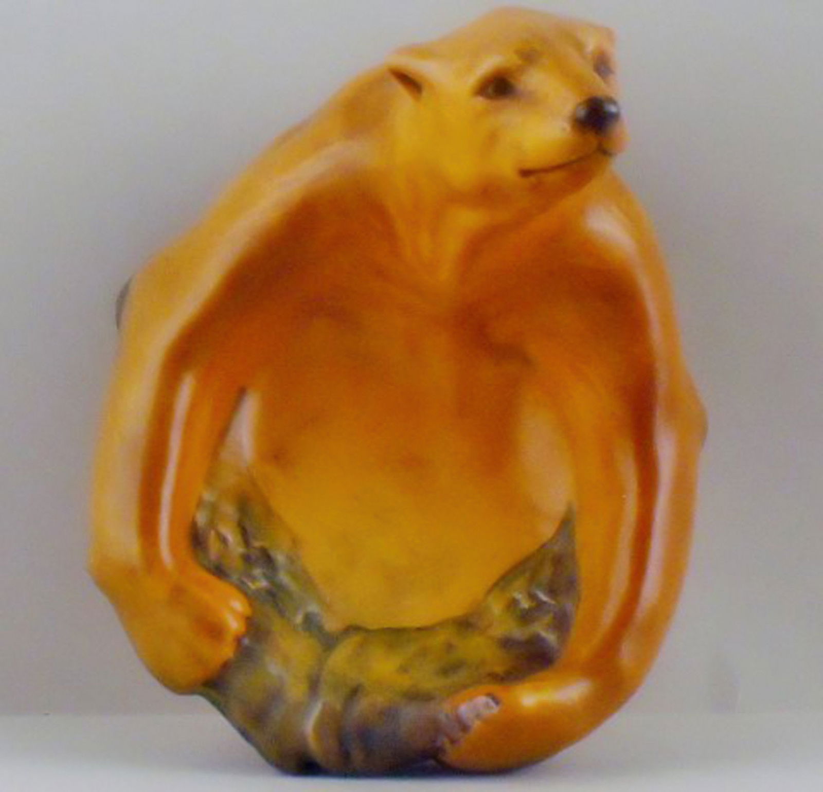 Ipsen's Art Nouveau ceramic dish with bear. - 4
