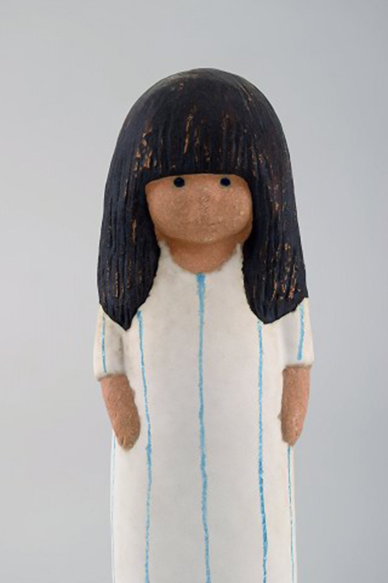Lisa Larson for Gustavsberg. Girl in glazed ceramics. Dated 1993. - 2
