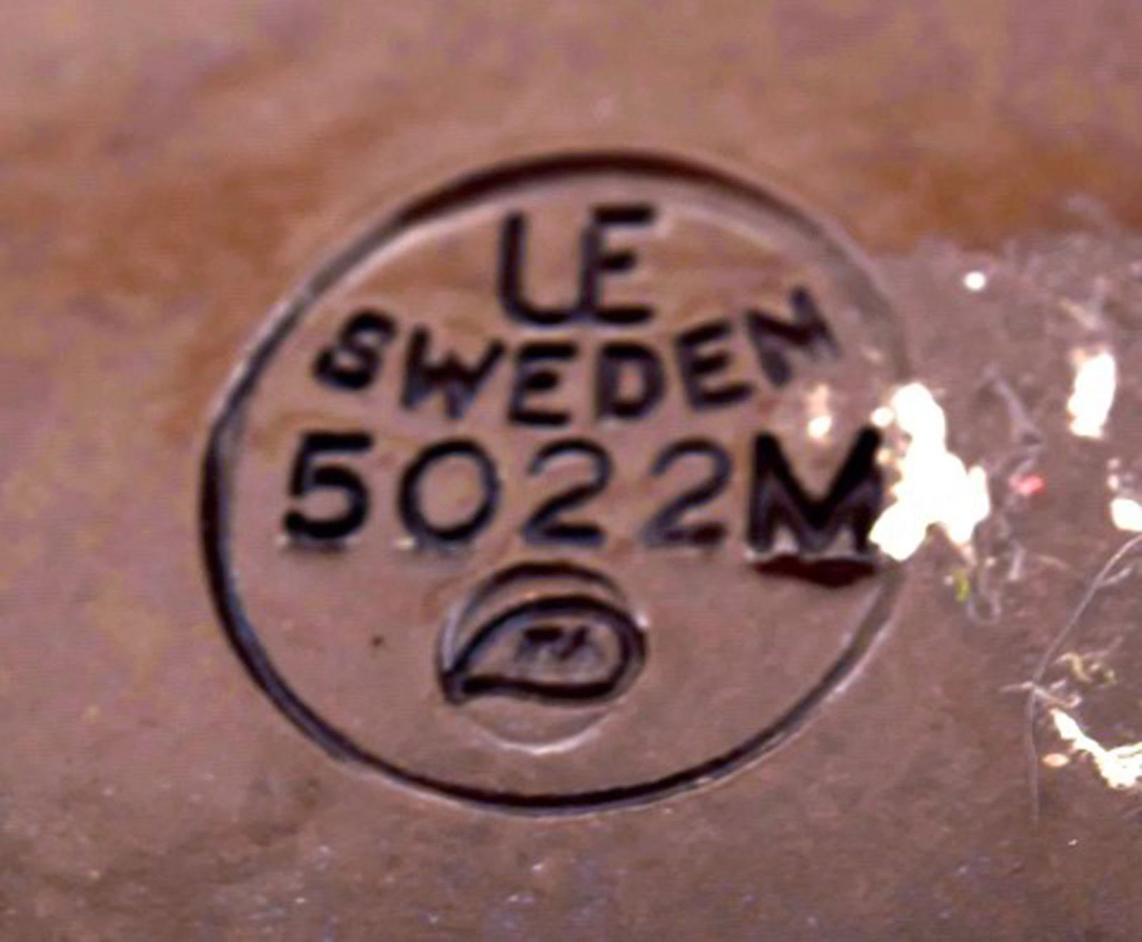 Upsala Ekeby large floor vase in ceramic. Hand painted. Beautiful blue glaze. - 7