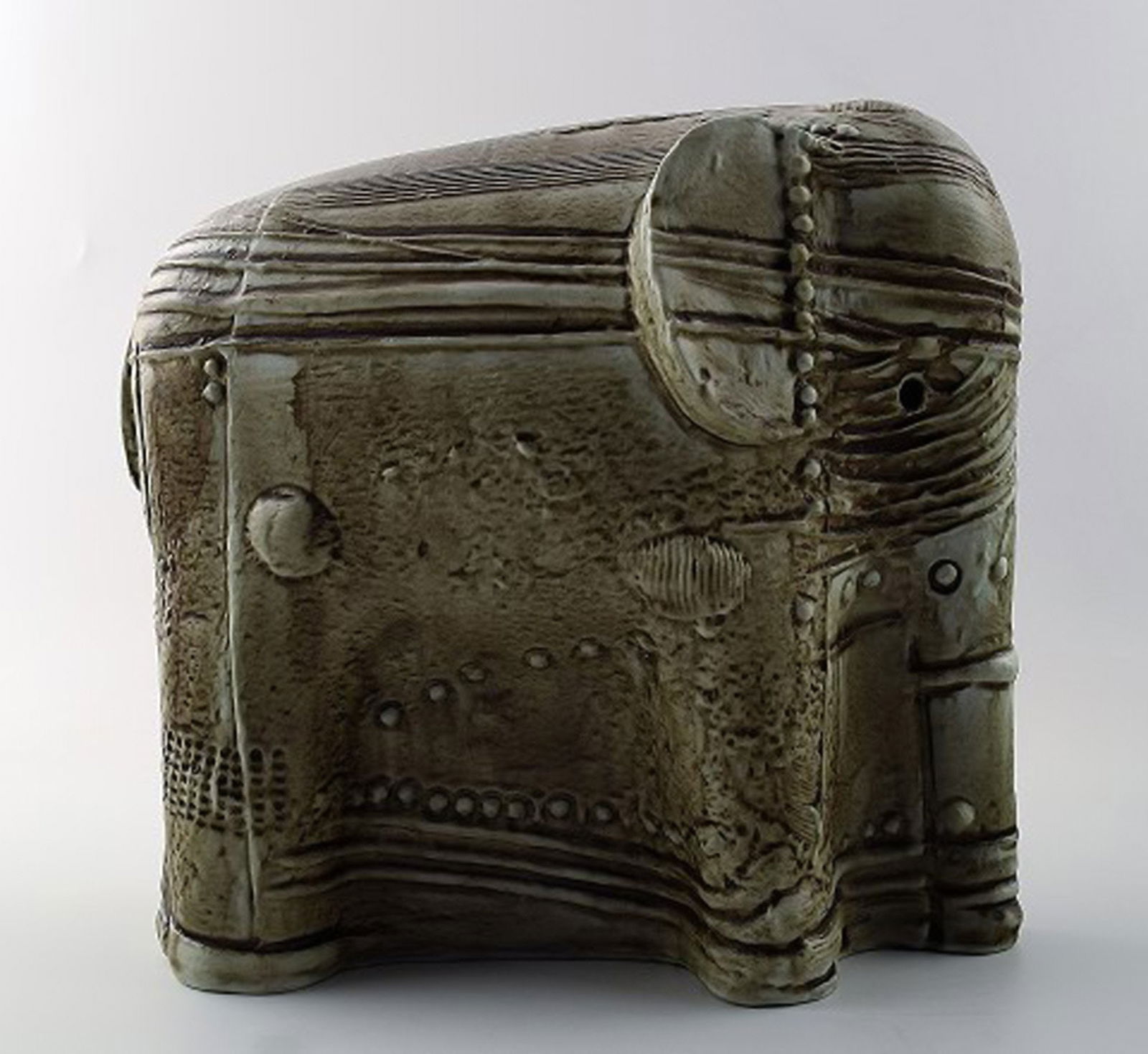 Rorstrand Bertil Vallien four elephants, ceramics. - 2