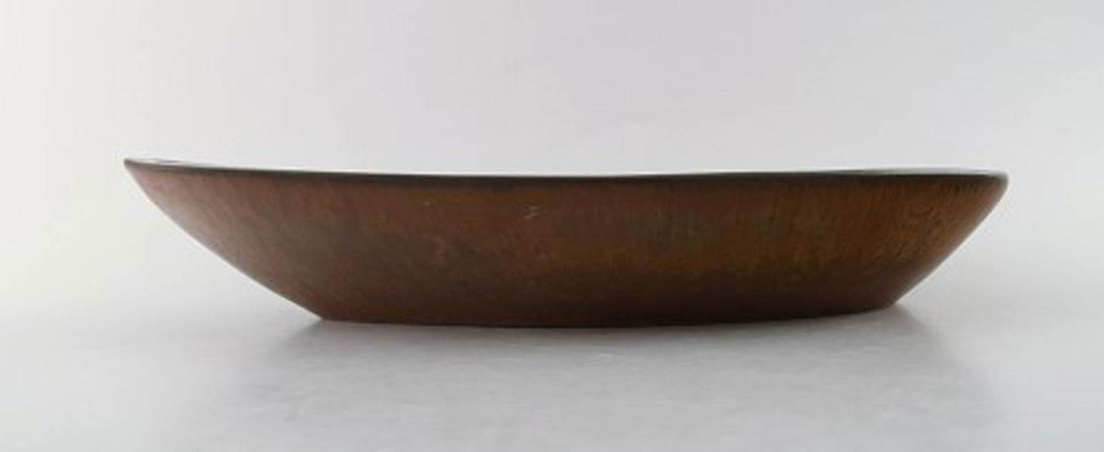 Gunnar Nylund for Rörstrand. Large teardrop shaped ceramic dish in brown shades of 1960's. - 5