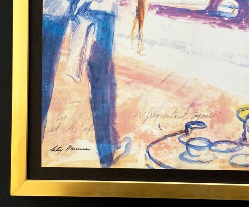 LEROY NEIMAN + SKETCHBOOK DRAWING PARIS1970'S + SIGNED PRINT FRAMED - 3