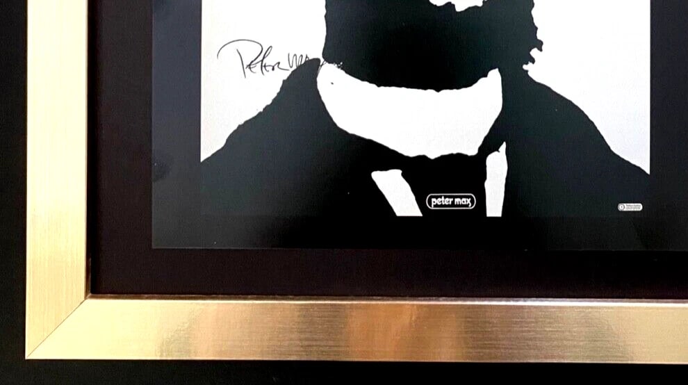 PETER MAX + BEAUTIFUL + SIGNED TOULOUSE LAUTREC PRINT + NEW FRAME - 2