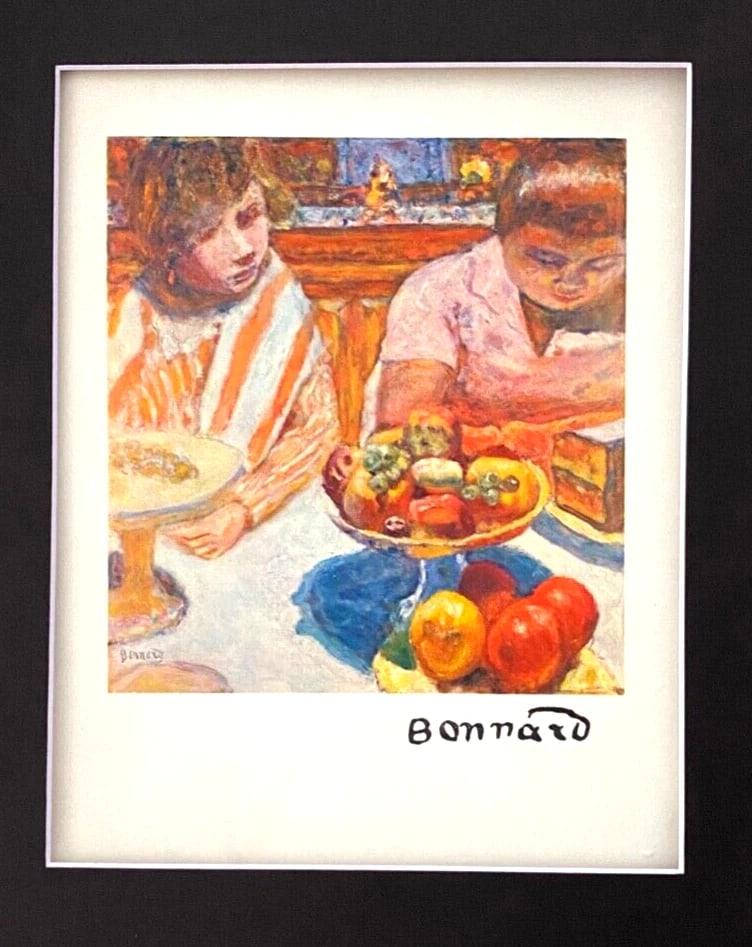 PIERRE BONNARD + 1948 AWESOME SIGNED PRINT + MATTED & FRAMED - 2