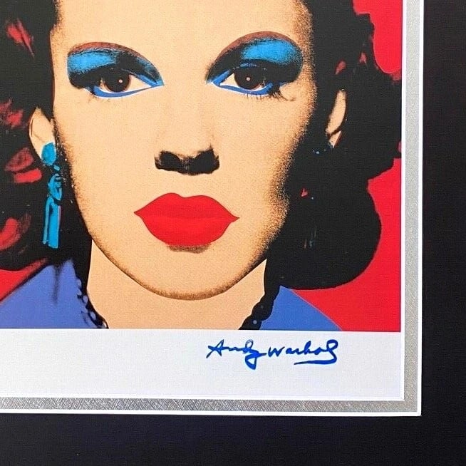 ANDY WARHOL GORGEOUS 1984 SIGNED JUDY GARLAND PRINT MATTED TO 11X14 - 2