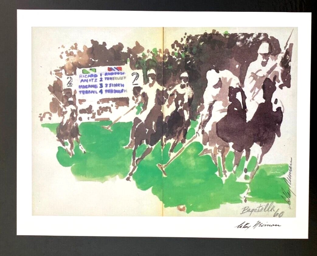 LEROY NEIMAN + PARIS POLO + CIRCA 1990'S + SIGNED PRINT FRAMED - 2