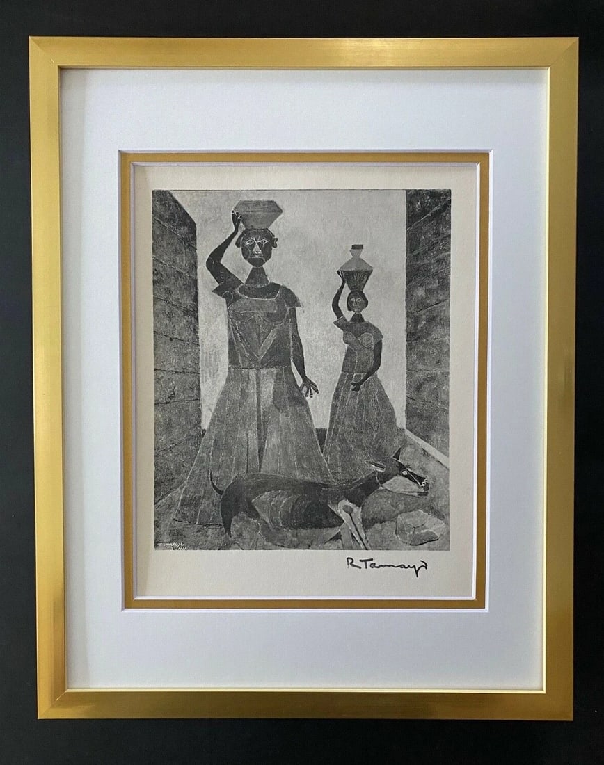 RUFINO TAMAYO 1947 BEAUTIFUL SIGNED PRINT MATTED 11 X 14: Title: RUFINO TAMAYO 1947 BEAUTIFUL SIGNED PRINT MATTED 11 X 14 Description: This is a Beautiful and Scarce 1947 Print After RUFINO TAMAYO " Mujeres de Mexico " FACSIMILE SIGNED IN INK Professionally
