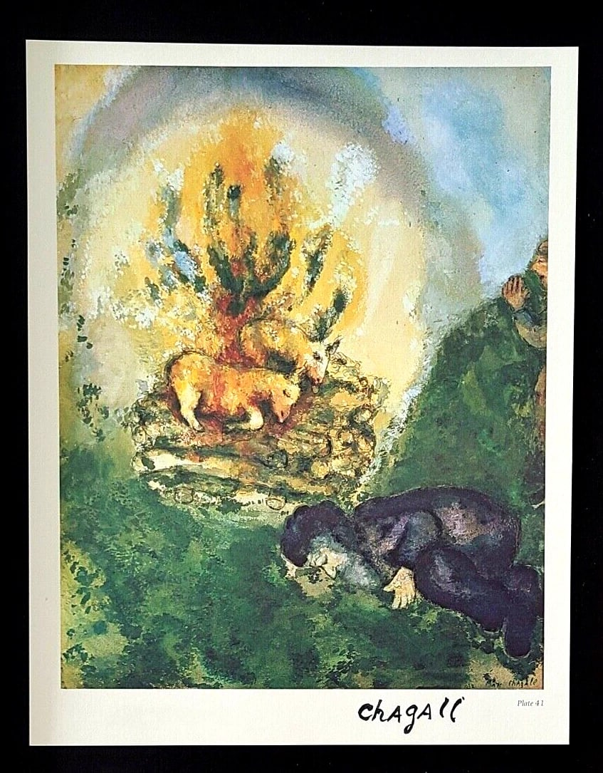 MARC CHAGALL + 1975 BEAUTIFUL SIGNED PRINT MOUNTED AND FRAMED - 2