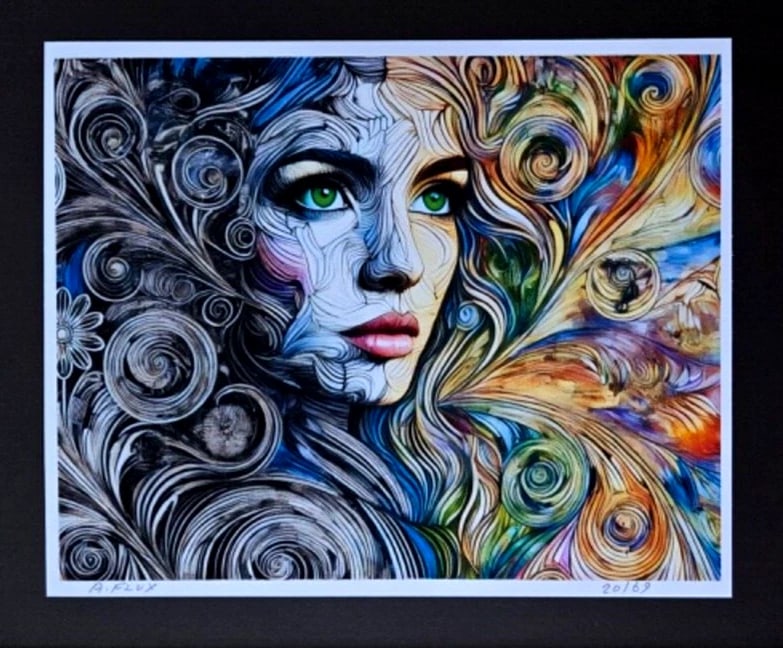 AIDAN FLUX | Hand Signed Original Print Framed LtdEd of 69 COA | RESILIENCE - 2