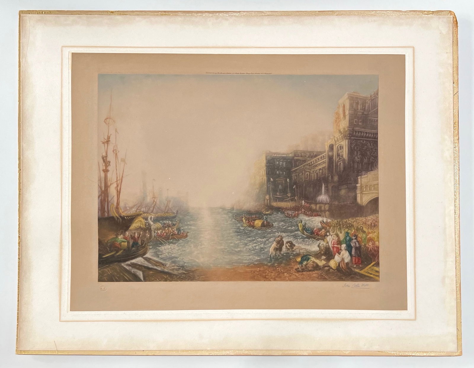 J. M. W. Turner | John Cother Webb signed mezzotint "Regulus leaving Carthage" - 2