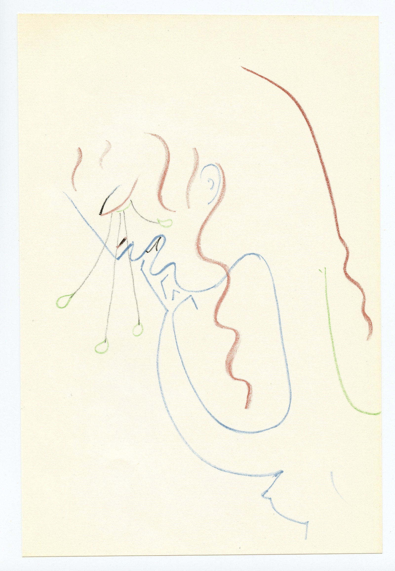 Jean Cocteau original lithograph | Antigone: Title: Jean Cocteau original lithograph | Antigone Description: Medium: original lithograph. Printed in Paris in 1957 at the Mourlot Freres atelier. Size: 8 3/4 x 6 inches (225 x 150 mm). Artist,