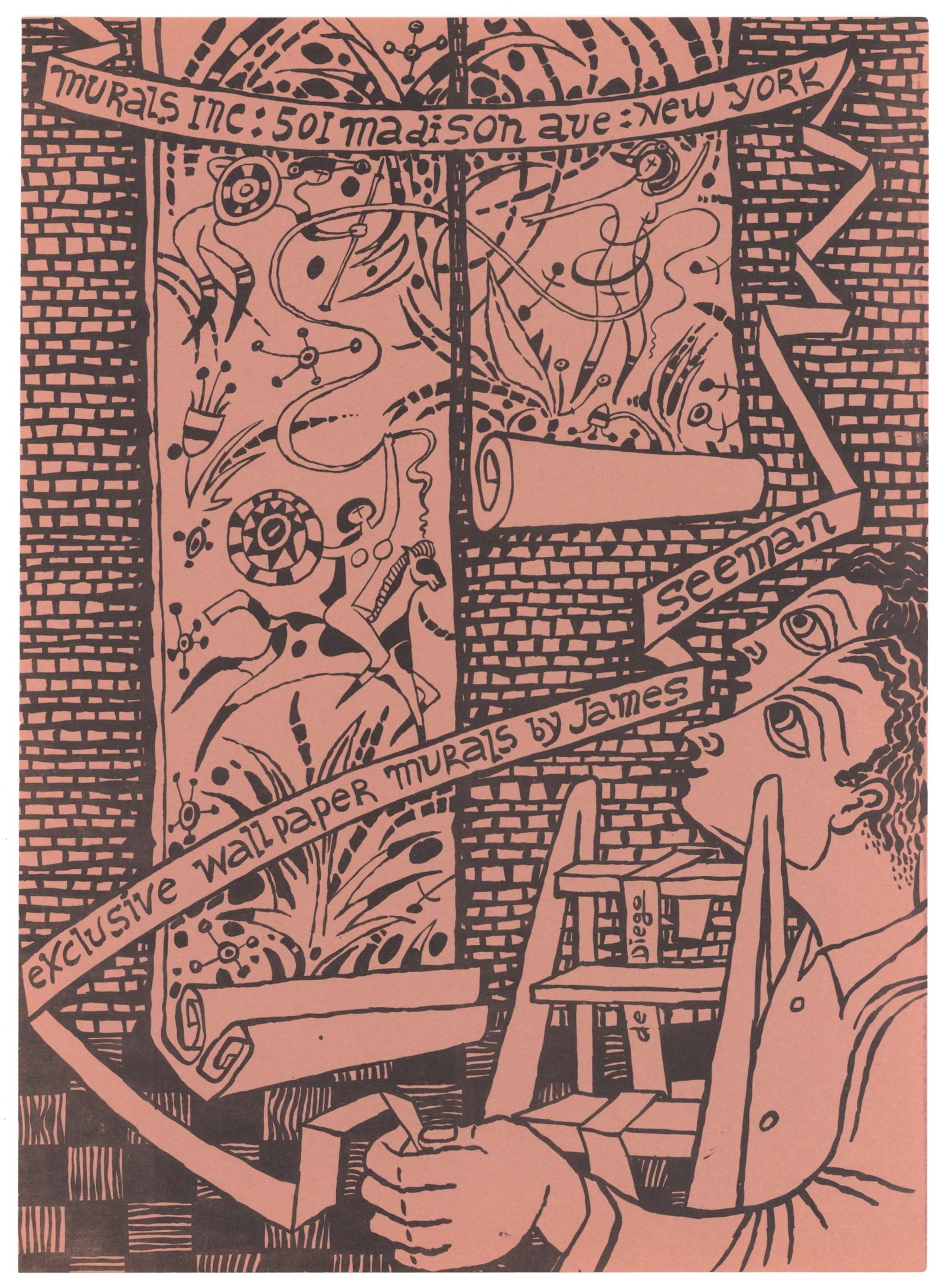 Julio de Diego original lithograph: Title: Julio de Diego original lithograph Description: Medium: original lithograph. This lithograph was printed in 1952 for the "Improvisations" portfolio, published by the Artists Equity Association