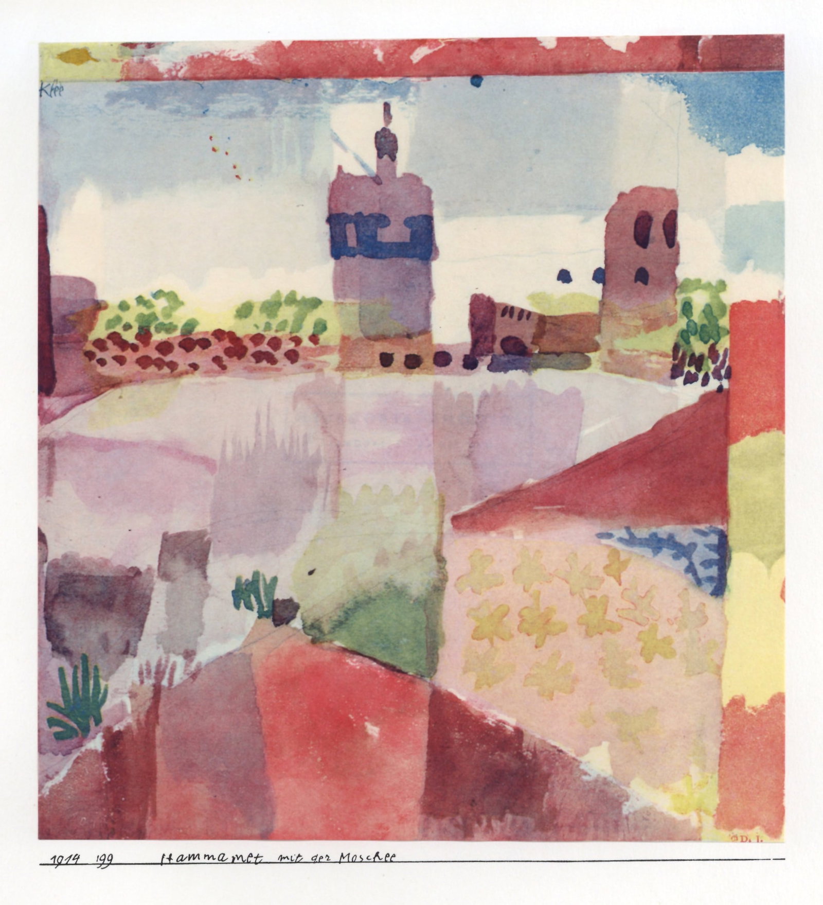 Paul Klee pochoir "Hammamet avec la mosquee" - 2