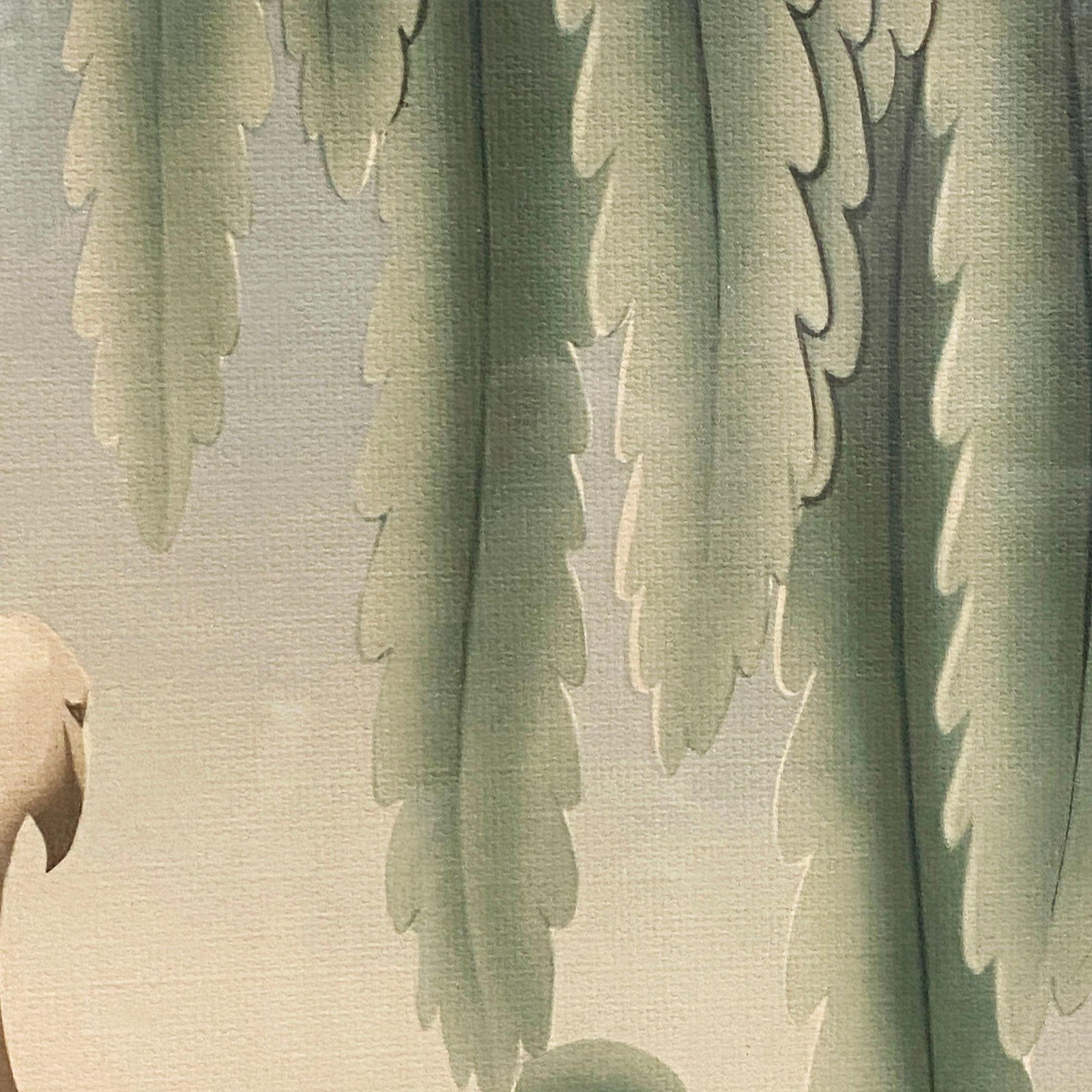 1940 Tropical Flamingo Lovers Scenic Print, by Billy Seay for Turner - 9