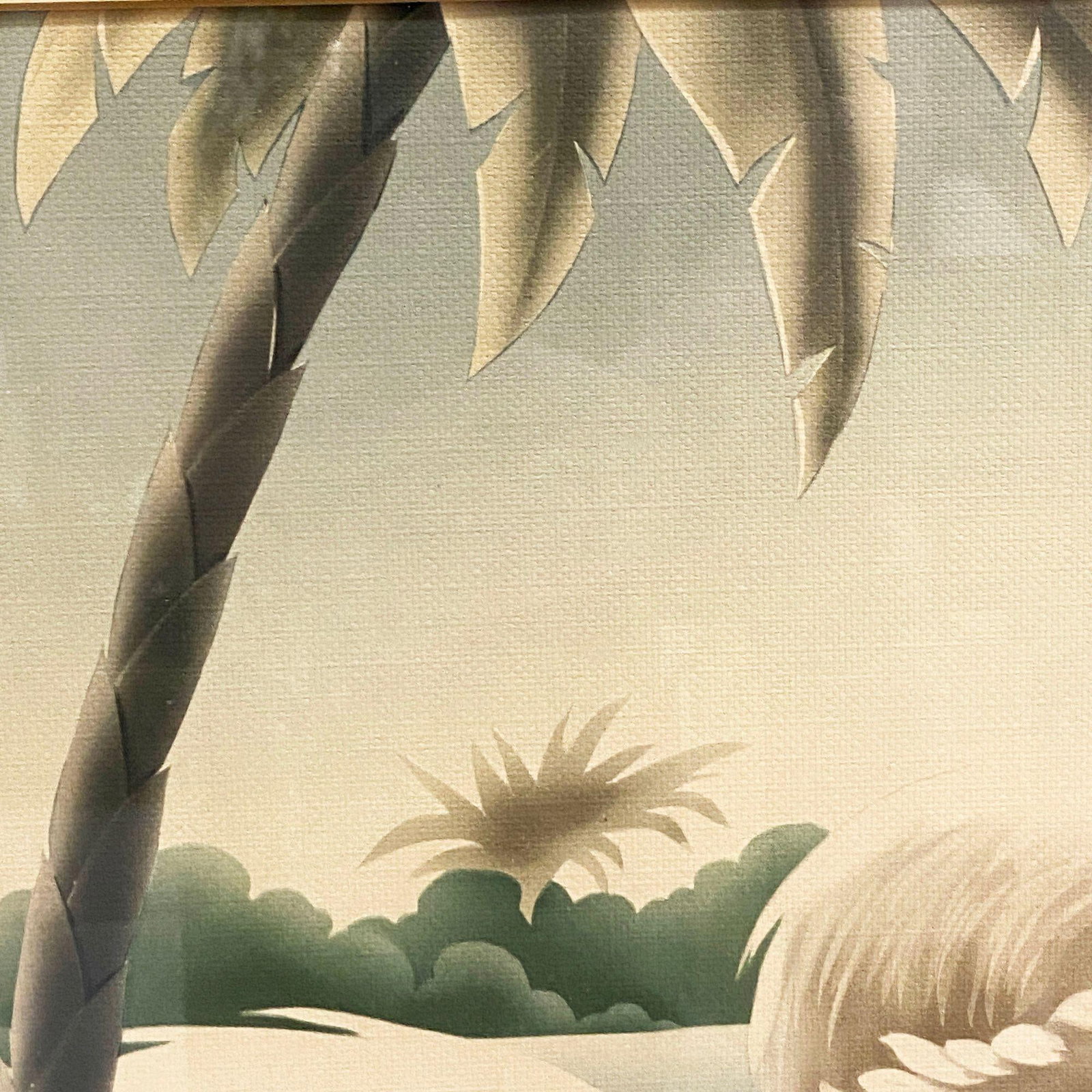 1940s Tropical Drinking Flamingo Scenic Print, Framed by Billy Seay for Turner - 14