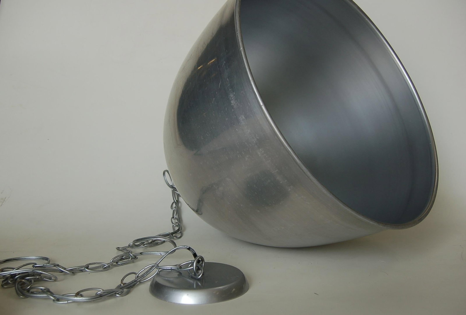 Brushed Aluminum Industrial Round Swag Ceiling Fixture - 2