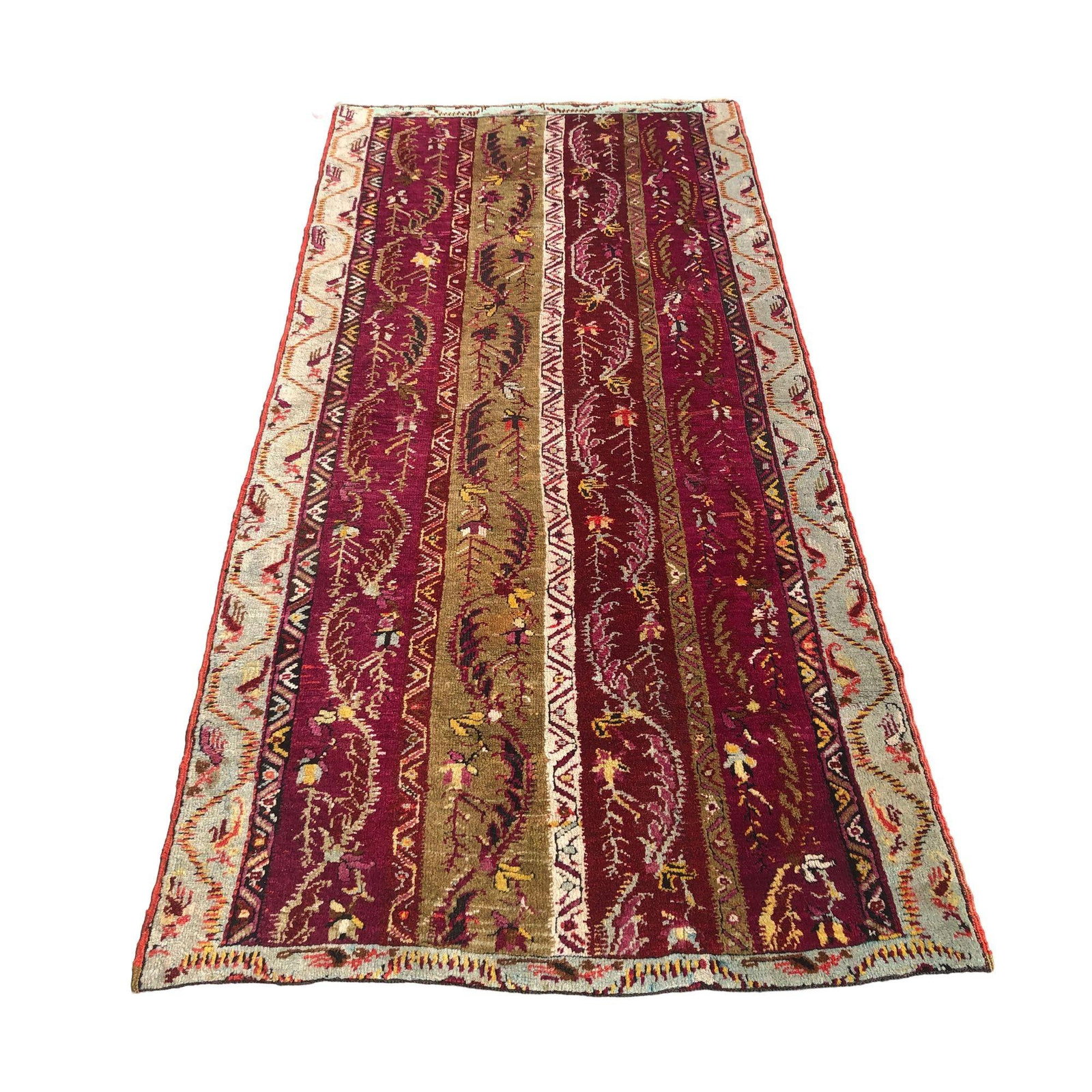 Handknotted 7' Foot Turkish Mudjur Carpet Wool Rug - 4