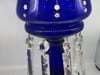 Victorian Cobalt Glass Hand-Cut and Gilded Luster Vase - 18